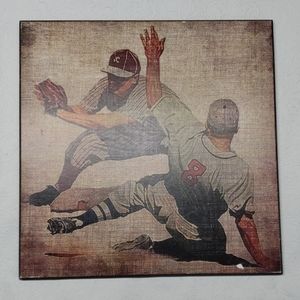 kirkland Vintage Baseball Canvas Art Print